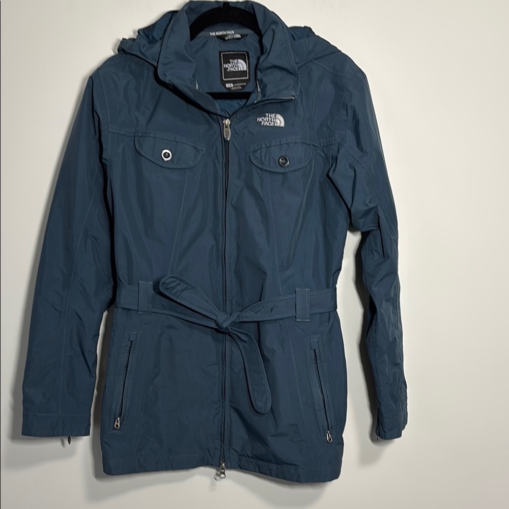 The North Face Women's Teal Hooded Rain Jacket